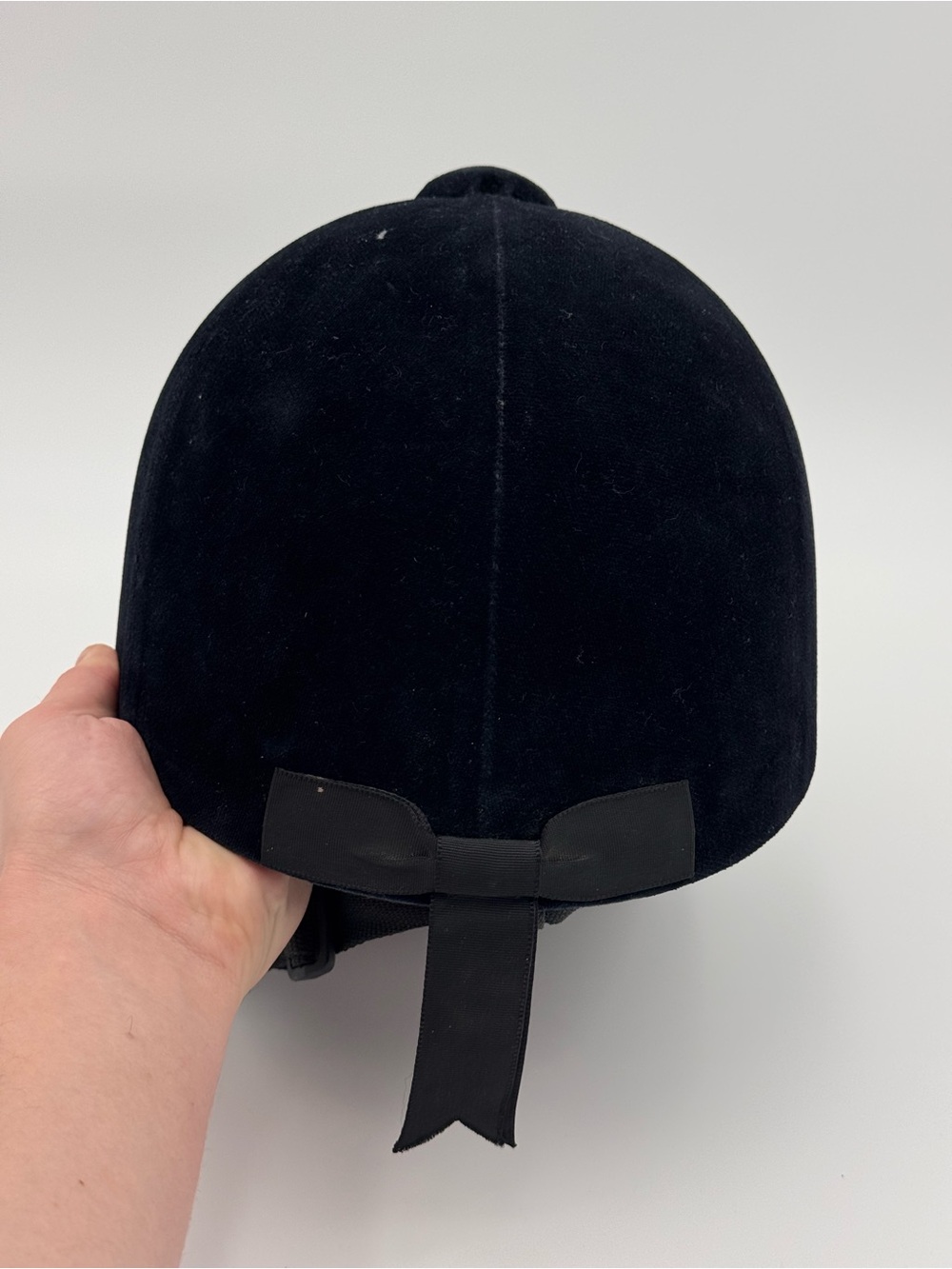 Black Velvet Riding Cap - Picture 3 of 9